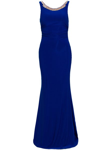 Vestido largo de mujer Due Linee - Azul