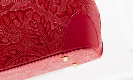 Bolso de cuero de mano para mujer Glamorous by GLAM - Rojo -