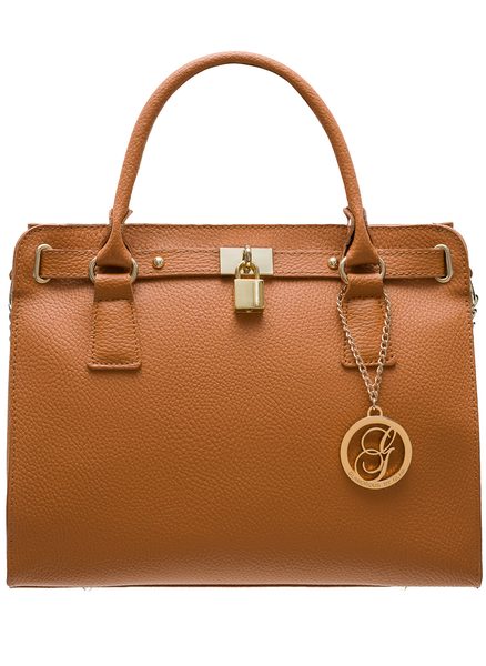 Real leather handbag Glamorous by GLAM - Brown -