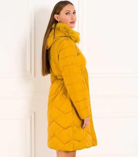 Chaqueta de invierno para mujer Due Linee - Amarillo -