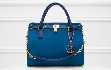 Real leather handbag Glamorous by GLAM - Blue -