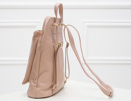Women's real leather backpack Glamorous by GLAM - Pink -