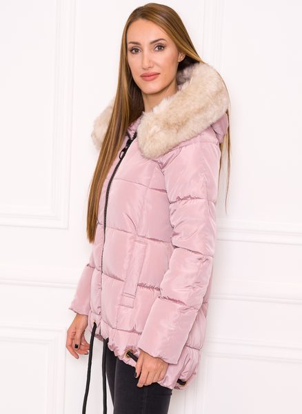 Women's winter jacket Due Linee - Pink -