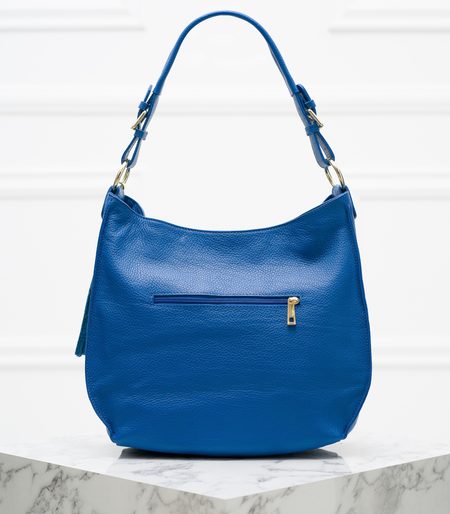 Real leather shoulder bag Glamorous by GLAM - Blue -