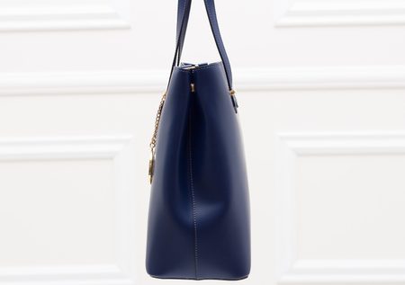 Real leather shoulder bag Glamorous by GLAM - Dark blue -