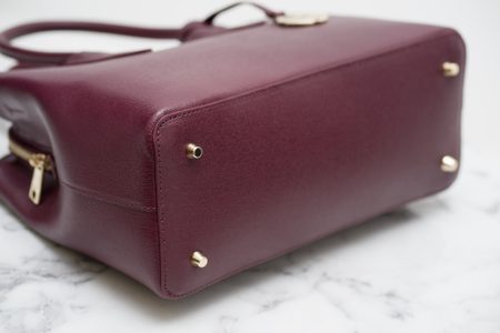 Geantă de mână din piele pentru femei Furla - Culoarea vinului -