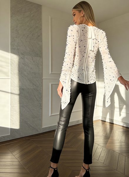 Women's top Due Linee - White -