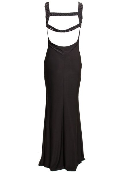 Vestido largo de mujer Due Linee - Negro -