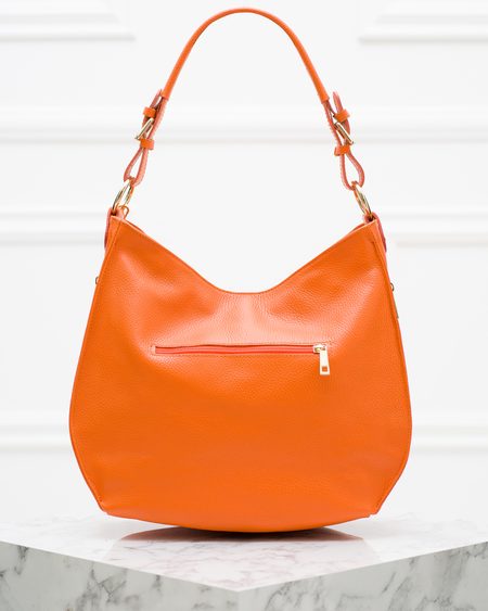 Real leather shoulder bag Glamorous by GLAM - Orange -