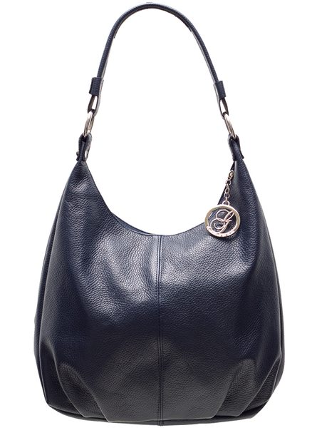 Kožená kabelka vak modrá -