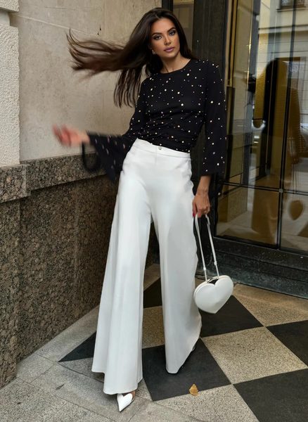 Top damă Due Linee - Neagră -