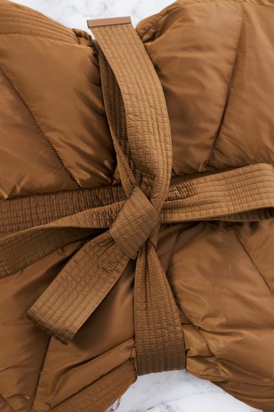 Dámská camel bunda prošívaná bi-col -