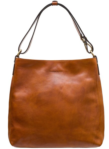 Bolso de hombro de cuero para mujer Glamorous by GLAM Santa Croce - Marrón -