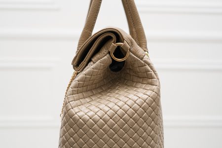 Bolso de cuero de mano para mujer Glamorous by GLAM - Beige -