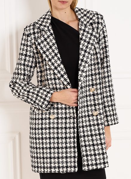 Women's coat Glamorous by Glam - Black-white -