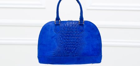 Real leather handbag Glamorous by GLAM - Blue -