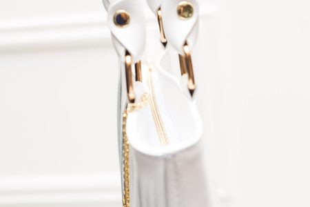 Real leather handbag Glamorous by GLAM - White -