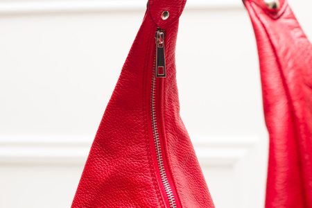 Real leather shoulder bag Glamorous by GLAM - Red -