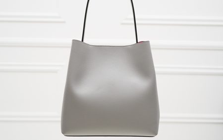 Real leather shoulder bag Glamorous by GLAM - Grey -