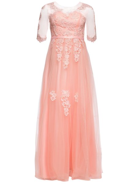 Vestido largo de mujer Due Linee - Rosa -