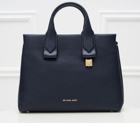 Borsa a mano da donna in pelle Michael Kors - Blu scuro -