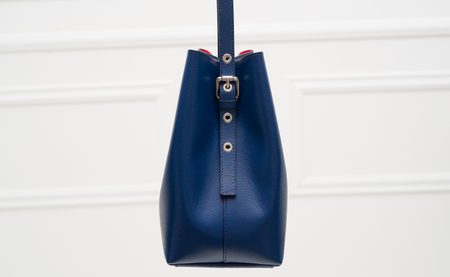 Real leather shoulder bag Glamorous by GLAM - Blue -