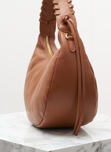 Real leather shoulder bag Glamorous by GLAM - Brown -