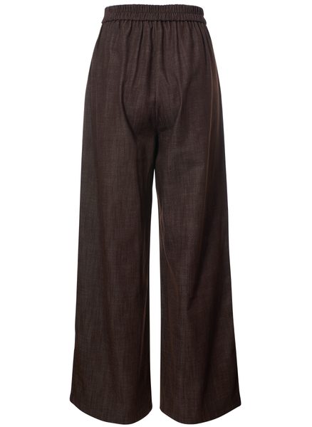 Compleu damă vestă și pantaloni jeans maro -