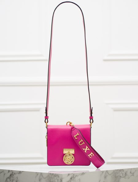 Női bőr crossbody Guess Luxe - Rózsaszín -