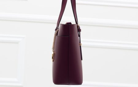 Bolso de cuero de mano para mujer Glamorous by GLAM - Borgoña -