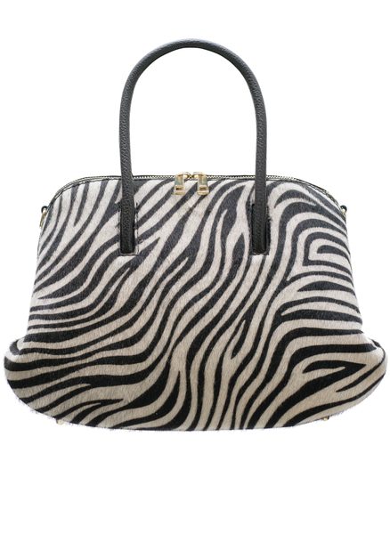 Borsa a mano da donna in pelle Glamorous by GLAM - Bianco - nero -