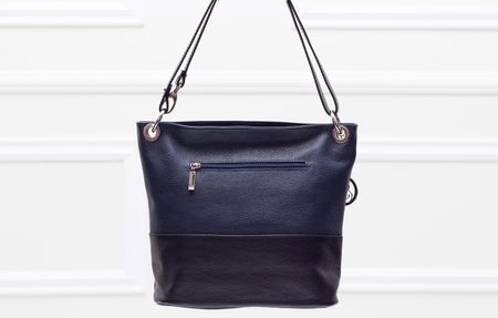 Real leather shoulder bag Glamorous by GLAM - Dark blue -