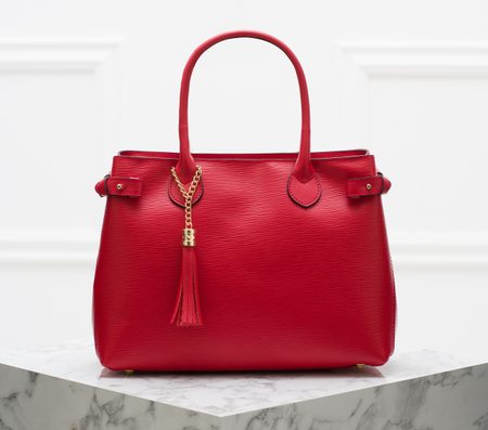 Real leather handbag Glamorous by GLAM - Red -