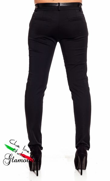 Dámské elegantní kalhoty černé -