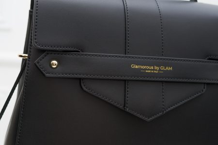 Bolso de cuero de mano para mujer Glamorous by GLAM - Negro -