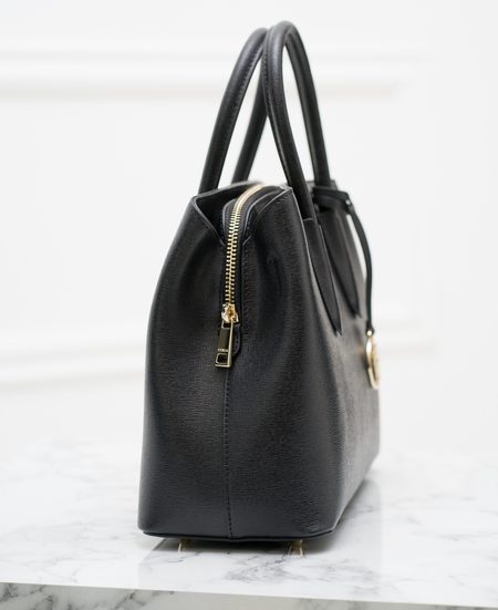 Real leather handbag Furla - Black -