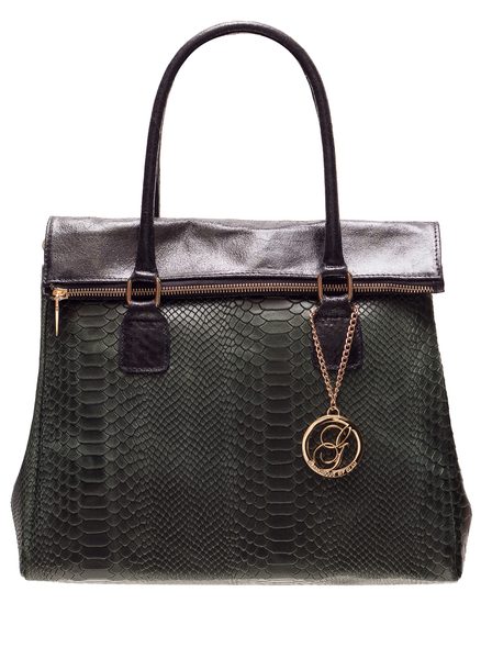 Borsa a mano da donna in pelle Glamorous by GLAM - Verde -