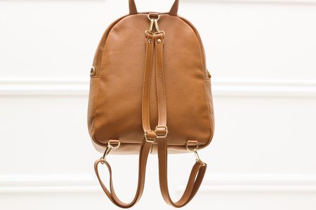 Women's real leather backpack Glamorous by GLAM - Brown -