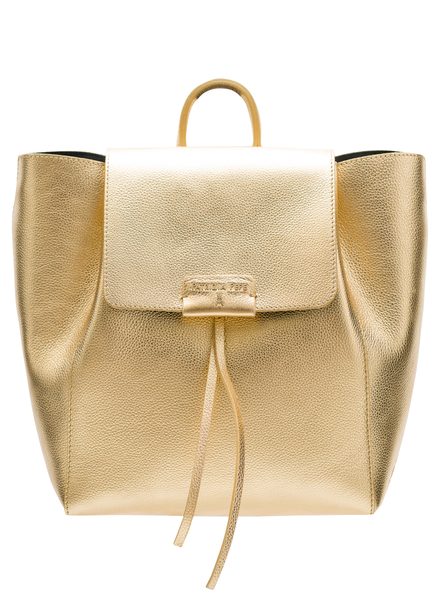 Real leather backpack PATRIZIA PEPE - Gold -