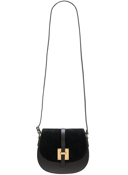 Real leather crossbody bag Glamorous by GLAM - Black -