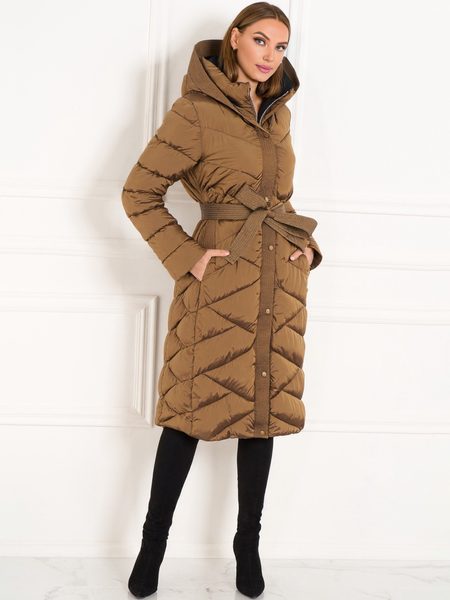 Dámská camel bunda prošívaná bi-col -