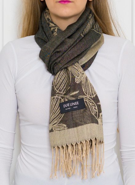 Foulard donna Due Linee - Nero -