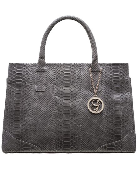 Real leather handbag Glamorous by GLAM - Grey -