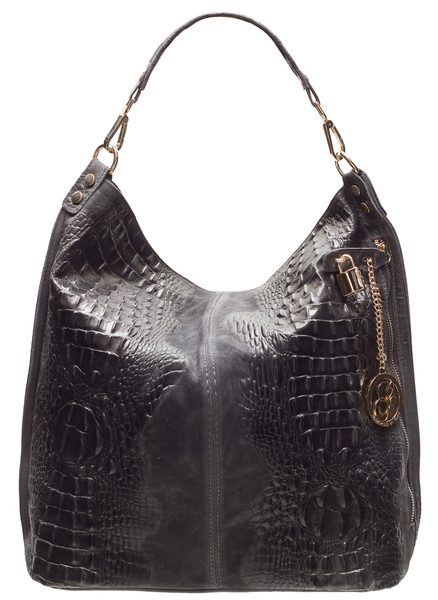 Real leather shoulder bag Glamorous by GLAM - Grey -