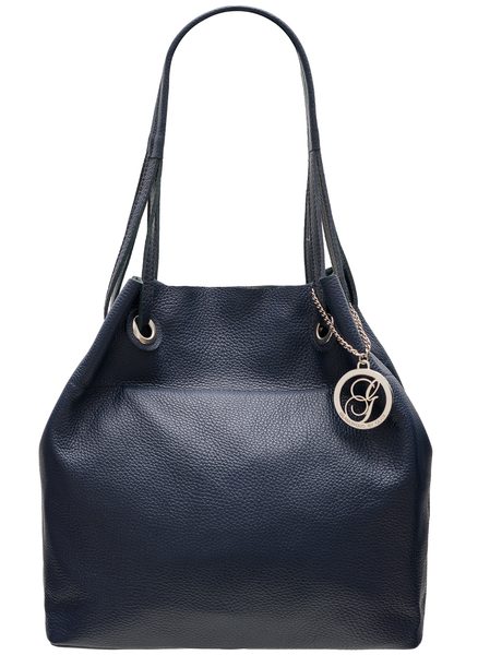 Real leather shoulder bag Glamorous by GLAM - Blue -