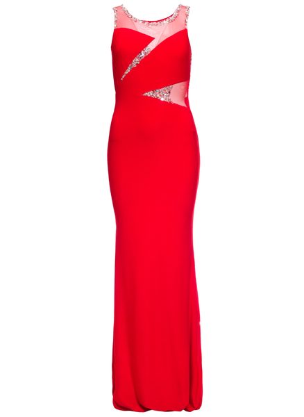 Vestido largo de mujer Due Linee - Rojo -