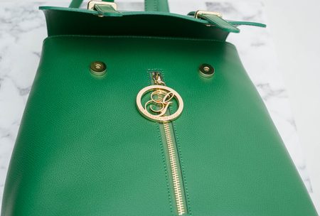 Skórzany plecak damski Glamorous by GLAM - zielony -