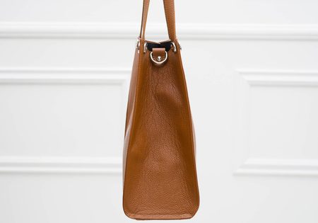 Real leather shoulder bag Glamorous by GLAM - Brown -