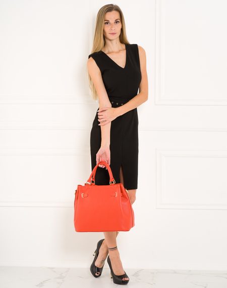 Bolso de cuero de mano para mujer Glamorous by GLAM - Naranja -