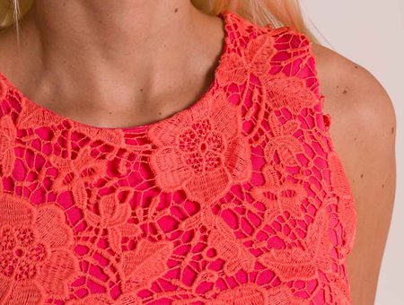 Vestido de encaje de mujer Glamorous by Glam - Salmón -